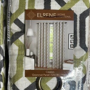 Elrene Geometric Pattern Curtains (Set of 2)